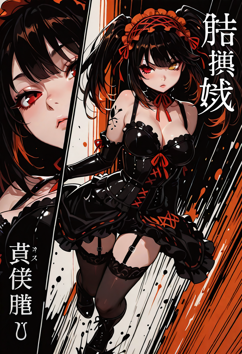A6 Waifu Board Tied Comic Book Kurumi