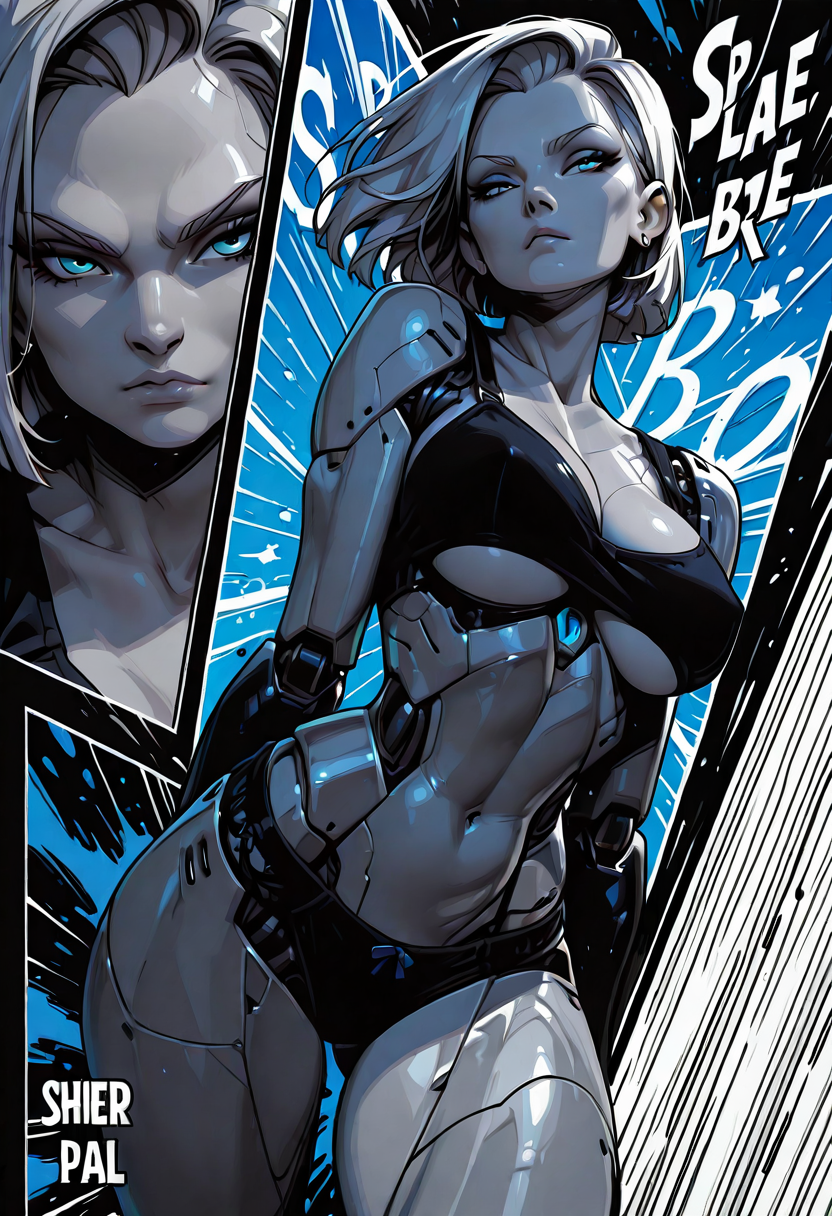 A6 Waifu Board Tied Comic Book Androind 18