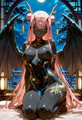 A6 Waifu Board Black Dragon Zero Two