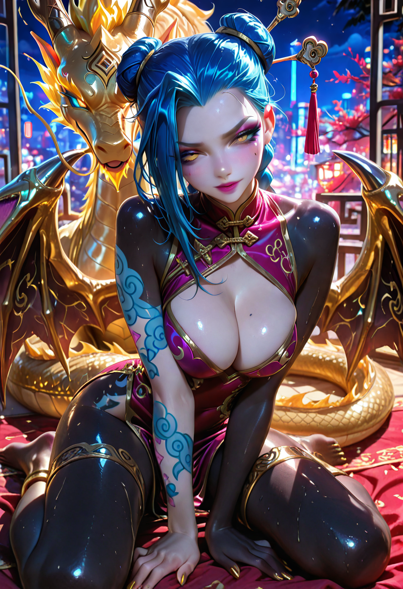 A6 Waifu Board Black Dragon Jinx