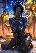 A6 Waifu Board Black Dragon Nico Robin