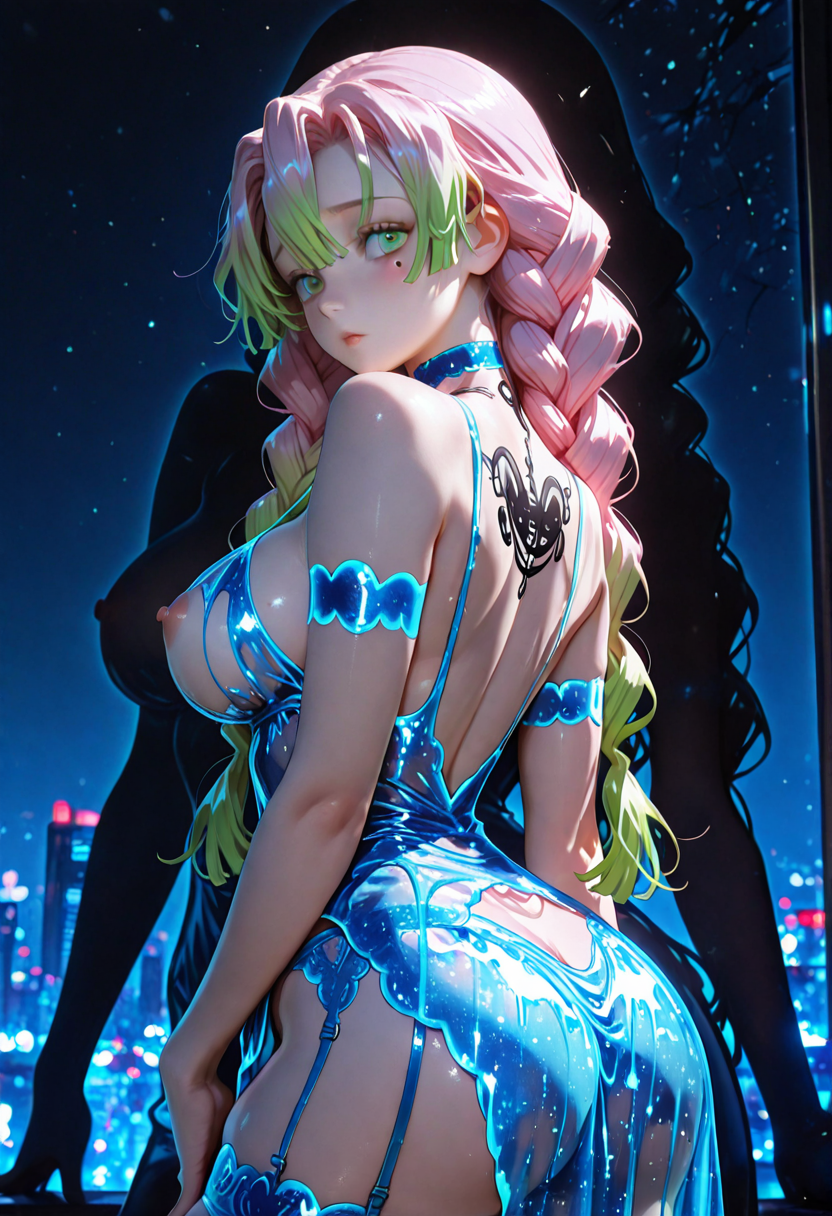 A6 Waifu Board Neon Mitsuri