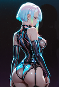 A6 Waifu Board Neon Cyber Lucy
