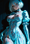 A6 Waifu Board Neon 2B