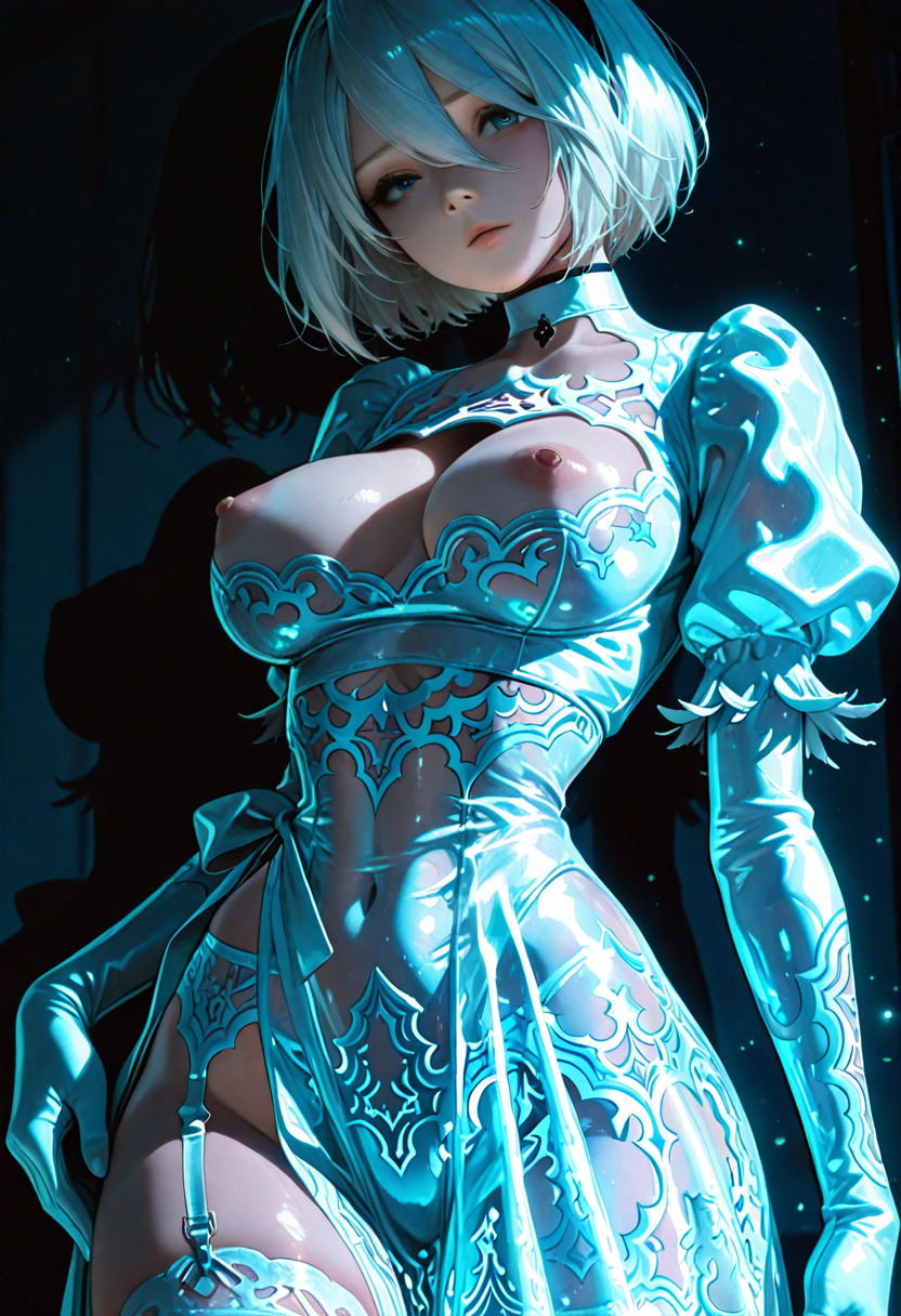 A6 Waifu Board Neon 2B