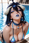 A6 Waifu Board Blue Love Albedo
