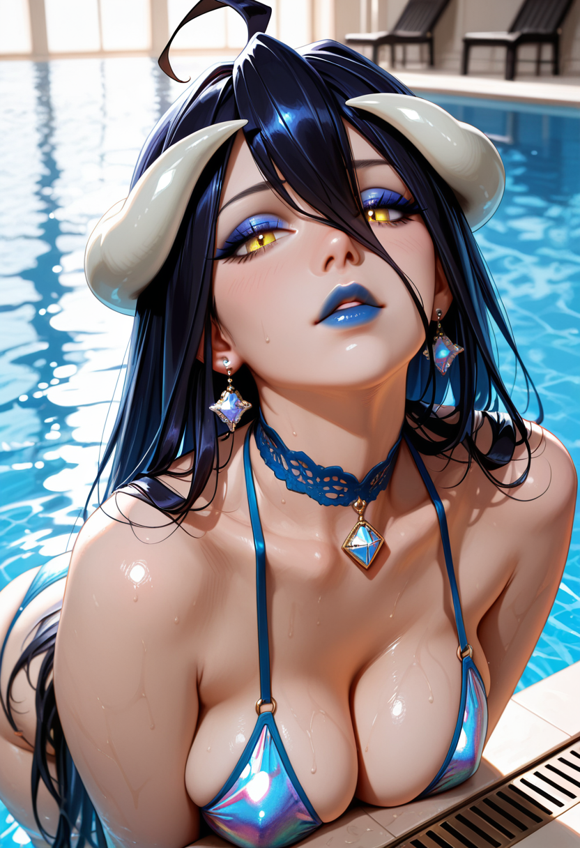 A6 Waifu Board Blue Love Albedo