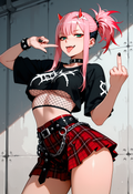 A6 Waifu Board Punk Rocker Zero Two