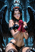 A6 Waifu Board Black Angel Nico Robin