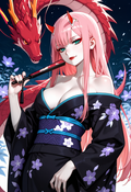 A6 Waifu Board Dragon Ladies  Zero Two