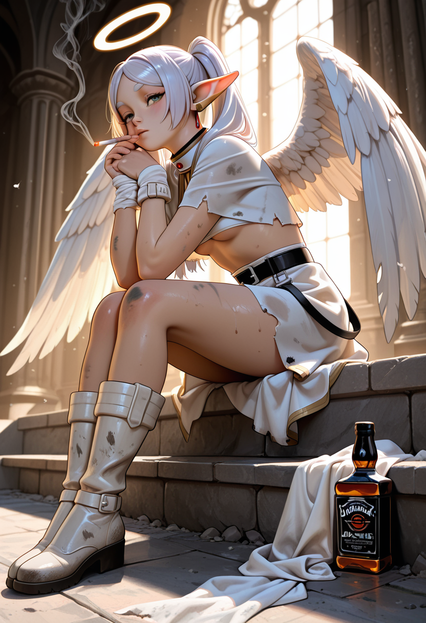 A6 Waifu Board Drunk Angel Frieren