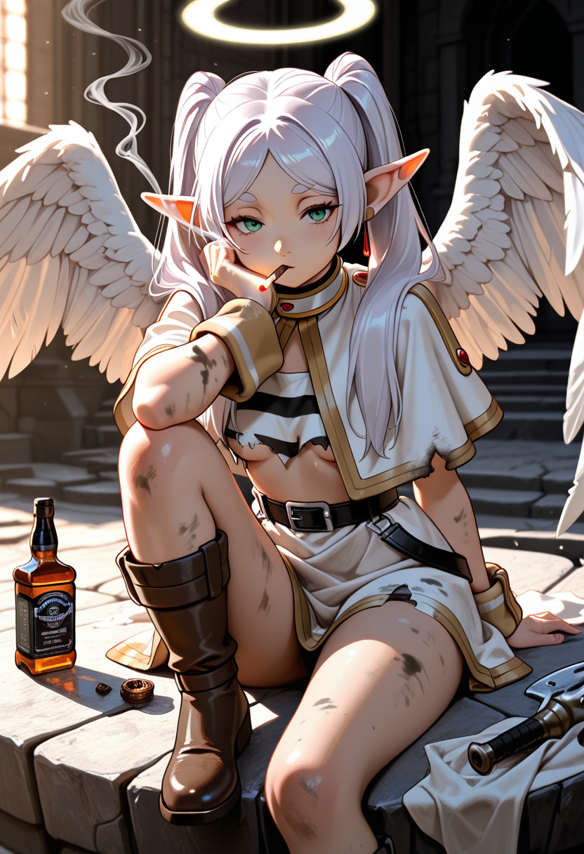 A6 Waifu Board Drunk Angel Frieren