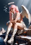A6 Waifu Board Drunk Angel Zero Two
