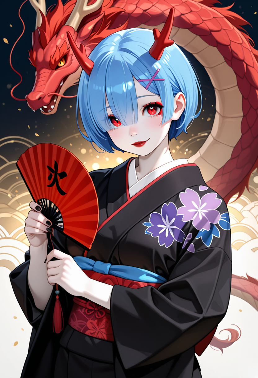 A6 Waifu Board Dragon Ladies Rem