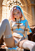 A6 Waifu Board White Nun Sakura
