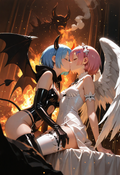 A6 Waifu Board Forbidden Love Rem, Ram