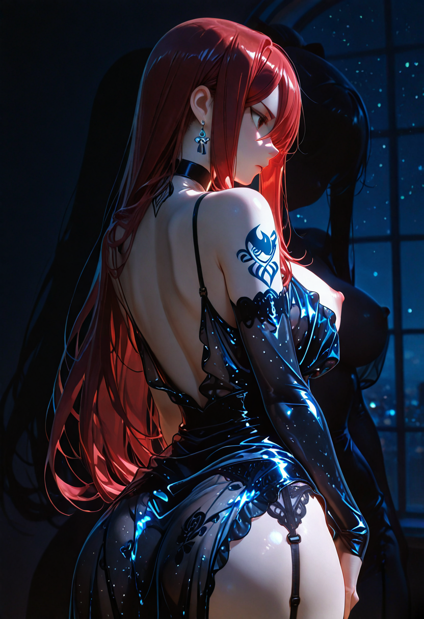 A6 Waifu Board Neon Erza Scarlet