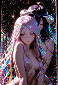A6 Waifu Board Magic Glass Albedo and Shalltear Bloodfallen