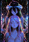 A6 Waifu Board Magic Glass Albedo and Shalltear Bloodfallen