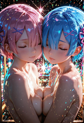 A6 Waifu Board Magic Glass Rem and Ram