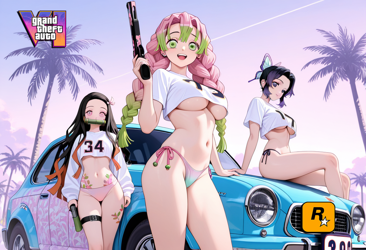 A6 Waifu Board GTA 6 Mitsuri Nezuko Shinobu