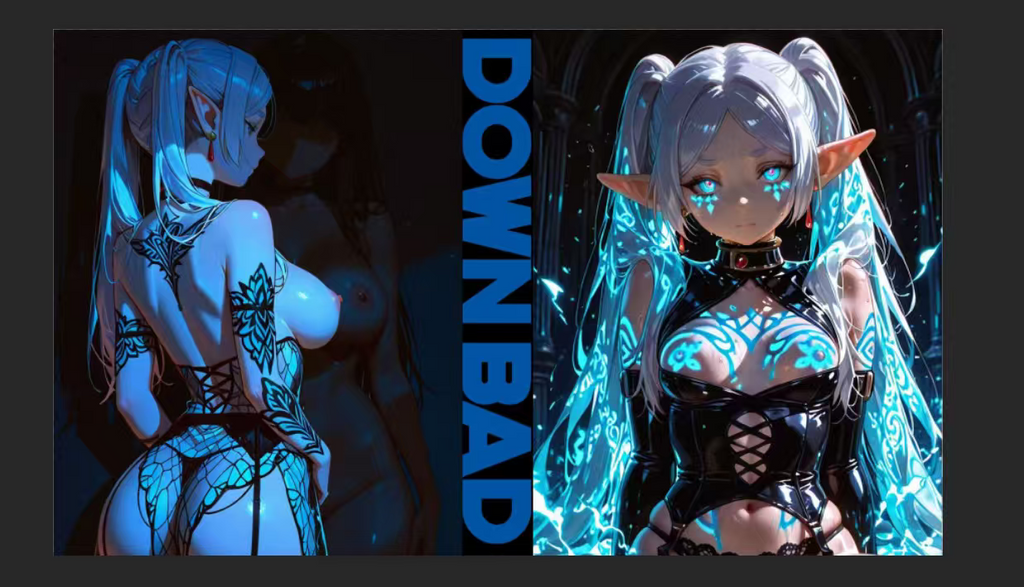Down Bad Frieren Neon Lover Binder size a6 or TCG