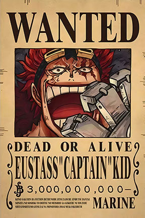 Painting 9x12 Wanted Poster Captain Kid