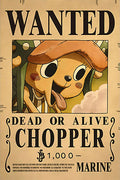 Painting 9x12 Wanted Poster Chopper