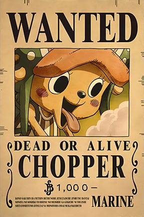 Painting 9x12 Wanted Poster Chopper