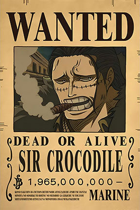 Painting 9x12 Wanted Poster Crocodile