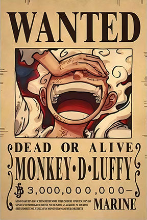 Painting 9x12 Wanted Poster Luffy