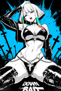 A6 Waifu Board Manga Cover Cyber Lucy