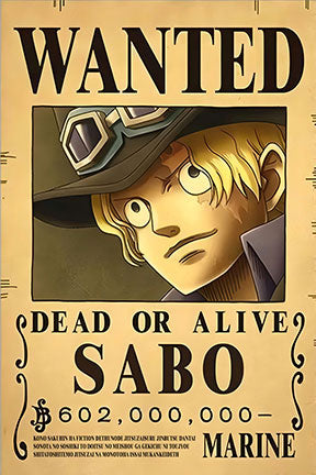 Painting 9x12 Wanted Poster Sabo