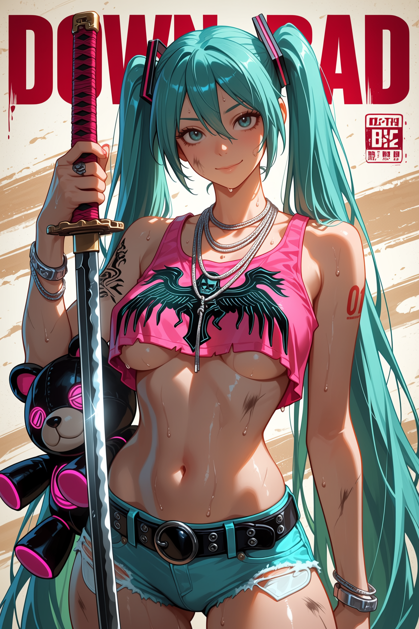 A6 Waifu Board Samurai Miku