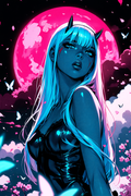 A6 Waifu Board Pink Moon Zero Two