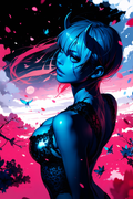 A6 Waifu Board Pink Moon Zero Two