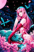 A6 Waifu Board Pink Moon Zero Two