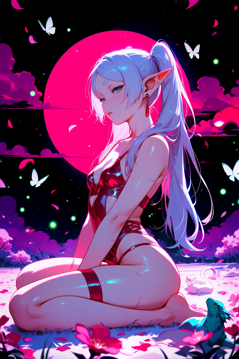 A6 Waifu Board Pink Moon Frieren