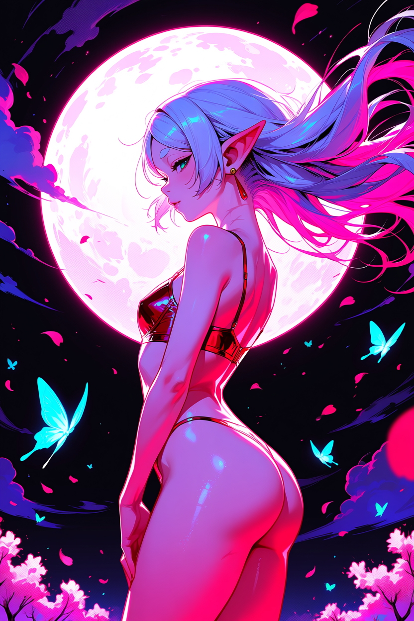 A6 Waifu Board Pink Moon Frieren