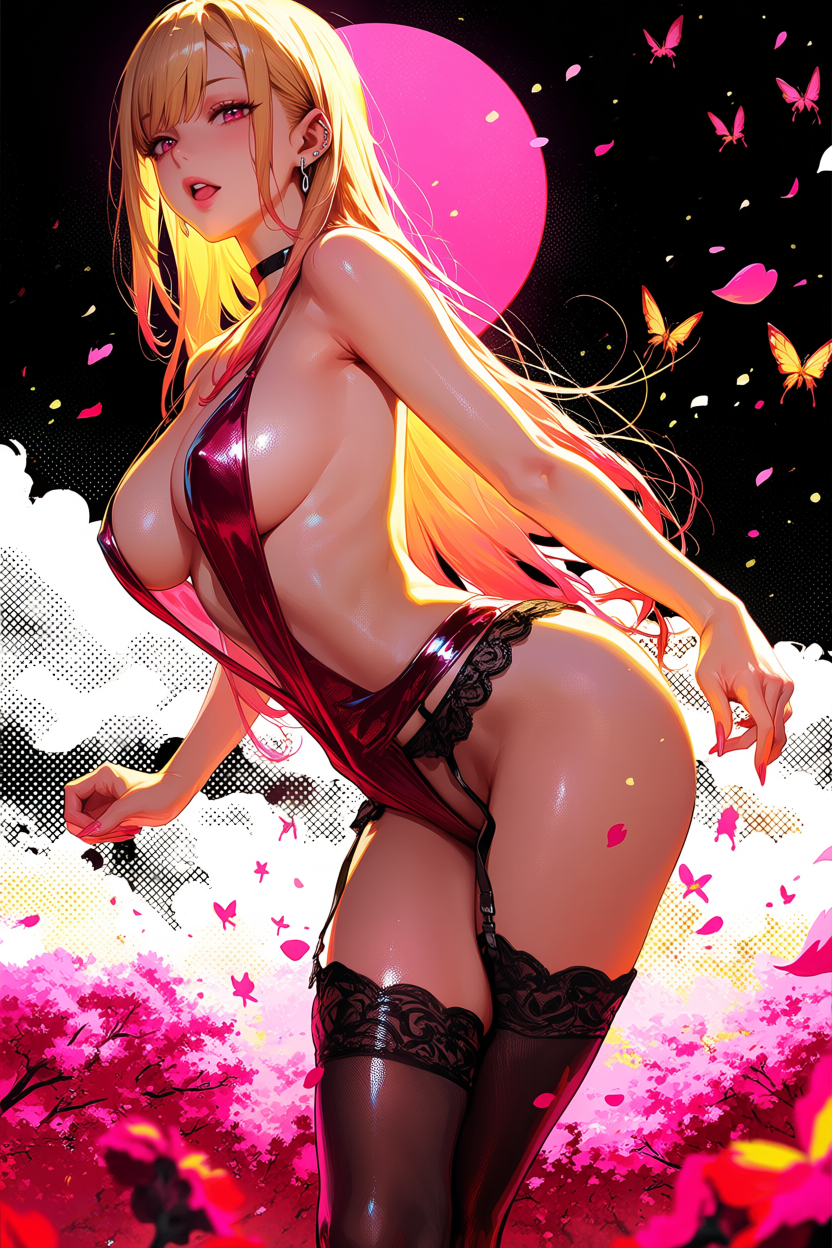 A6 Waifu Board Pink Moon Marin
