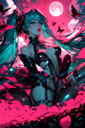 A6 Waifu Board Pink Moon Miku