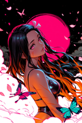 A6 Waifu Board Pink Moon Nezuko