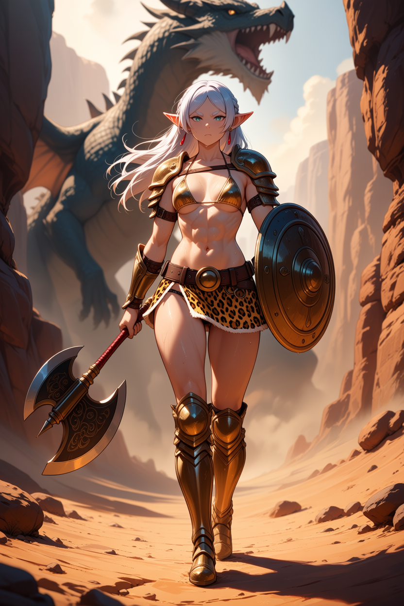 A6 Waifu Board Dragon Fighter Frieren
