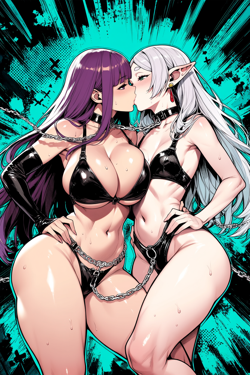 A6 Waifu Board Manga Cover Frieren and Fern