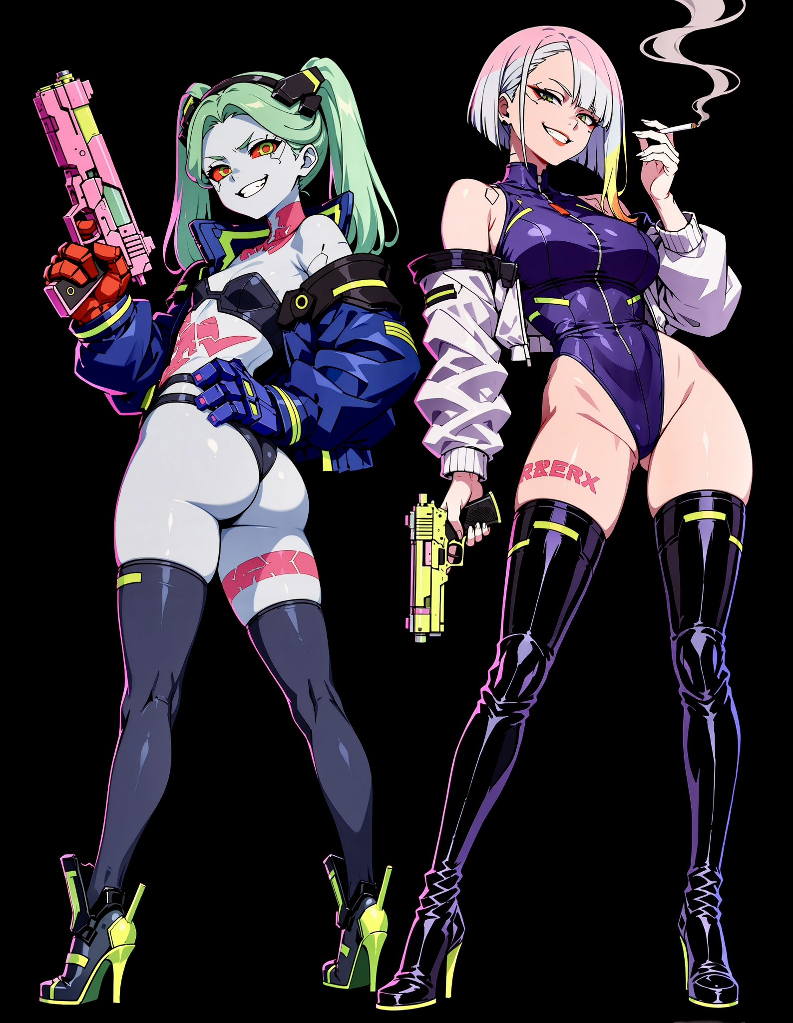 A6 Waifu Board Cyber Lucy n Rebecca