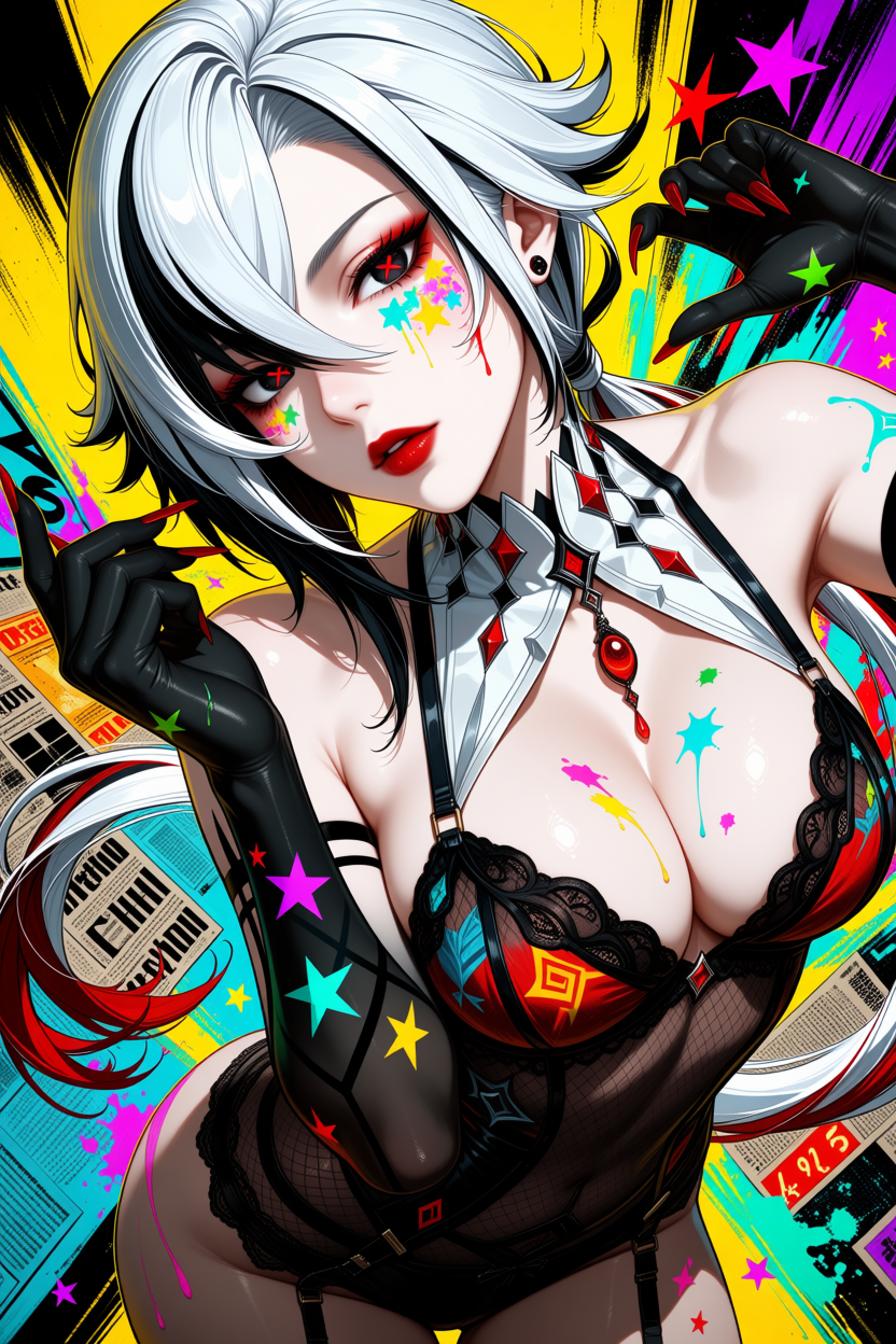 Waifu Board Hot Paper Arlecchino