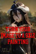 Turn your image to a 9"x12" painting FREE SHIPPING