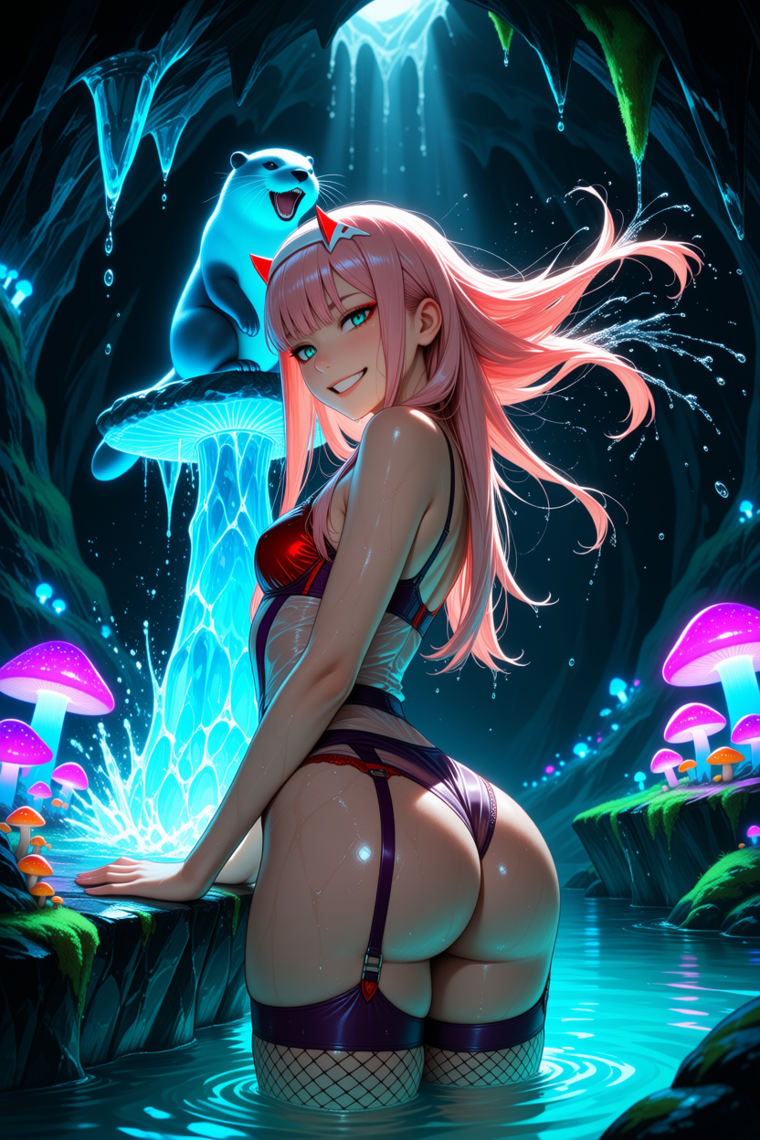 A6 Waifu Board Midnight Cave Zero Two
